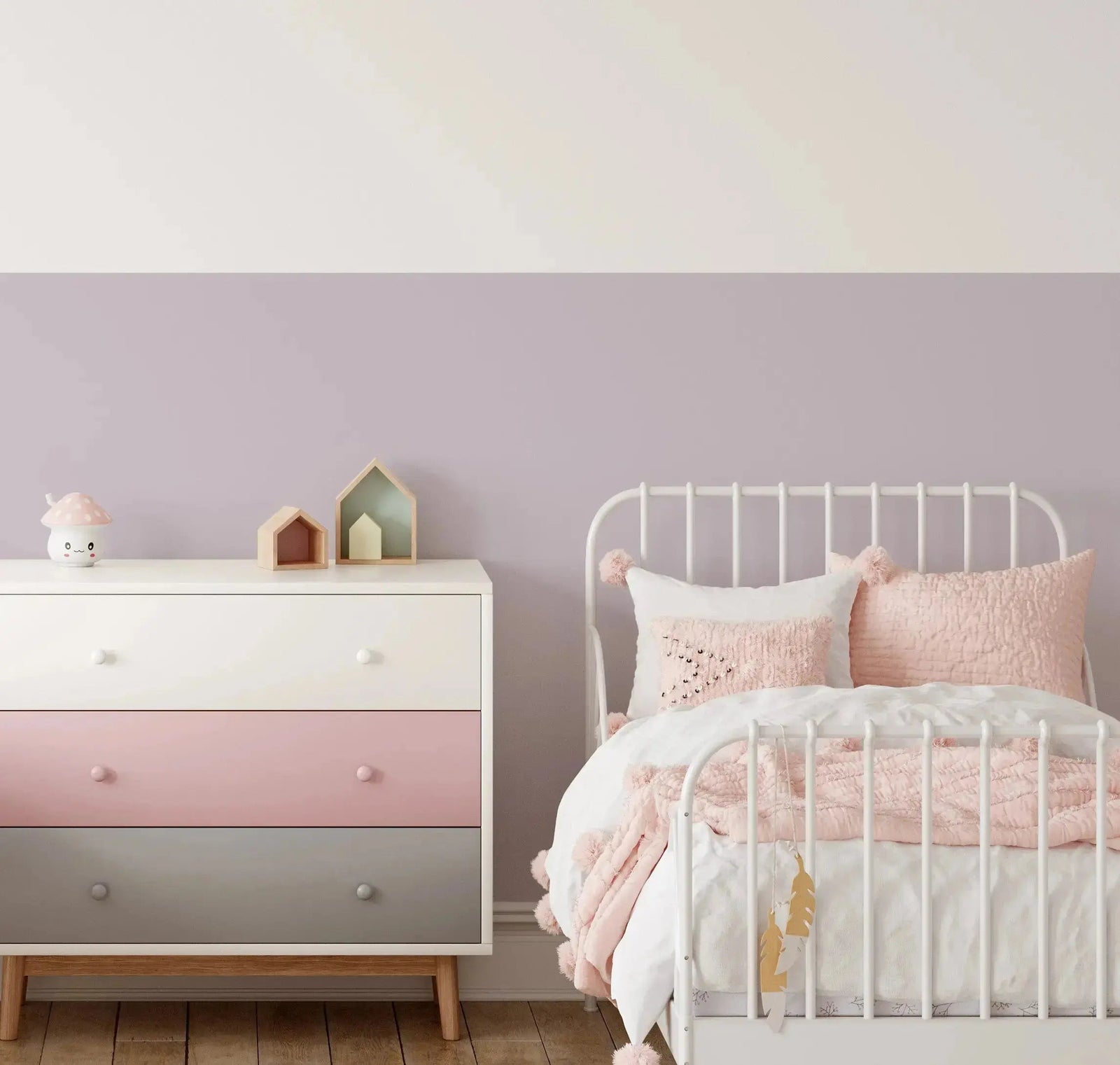 Plain Colour Wallpaper In Lilac  - Peel and Stick and Soak and Stick Wallpaper I Heart Wall Art Australia 