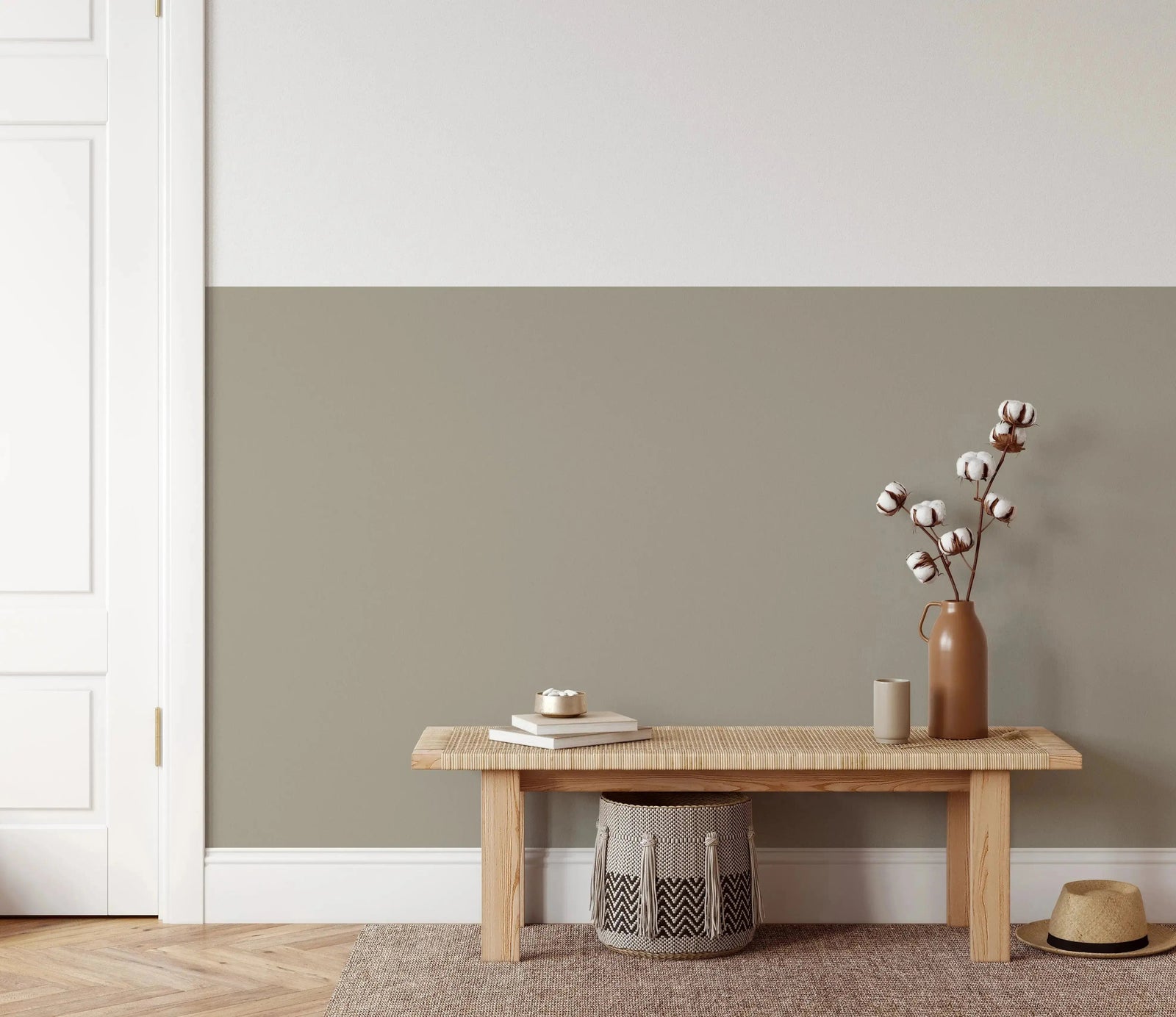Plain Colour Wallpaper In Pebble - Peel and Stick and Soak and Stick Wallpaper I Heart Wall Art Australia 