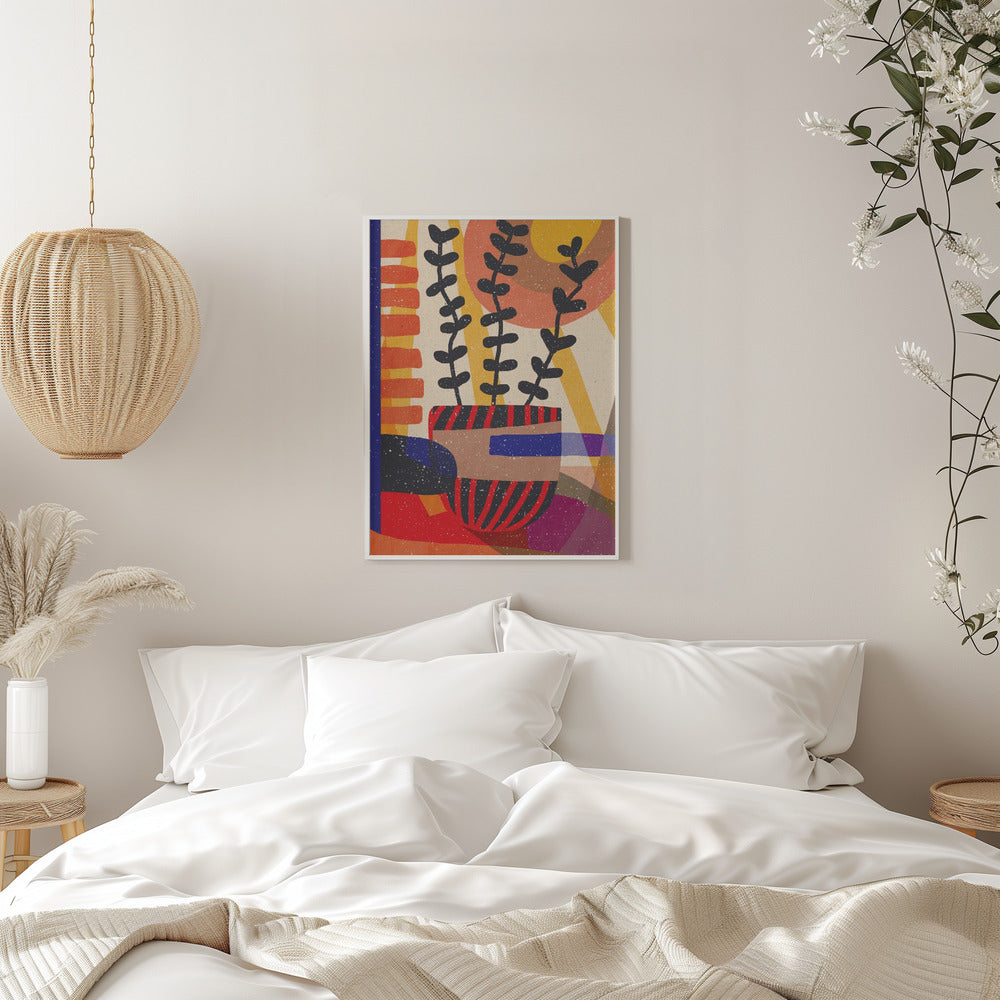 Plant in the Shadow - Stretched Canvas, Poster or Fine Art Print I Heart Wall Art