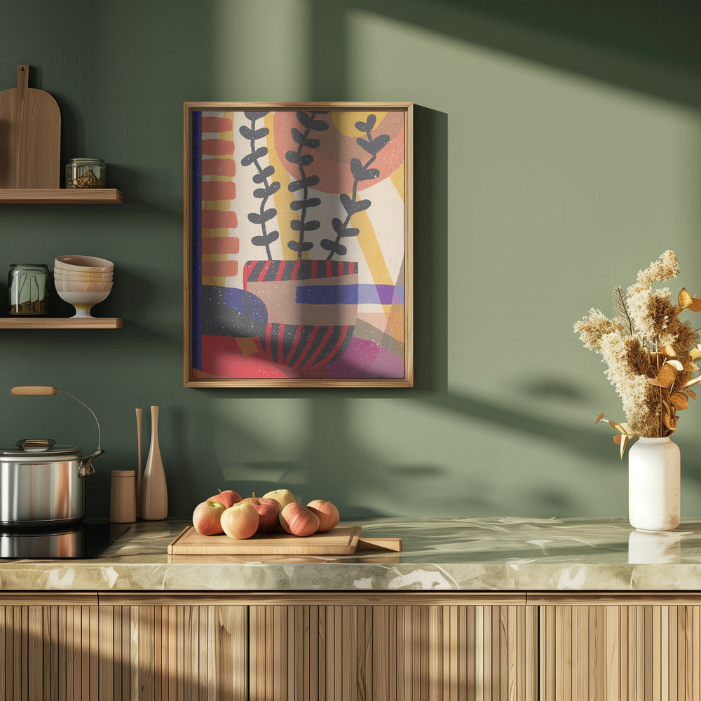 Plant in the Shadow - Stretched Canvas, Poster or Fine Art Print I Heart Wall Art