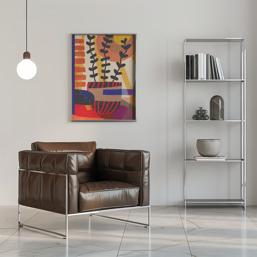 Plant in the Shadow - Stretched Canvas, Poster or Fine Art Print I Heart Wall Art