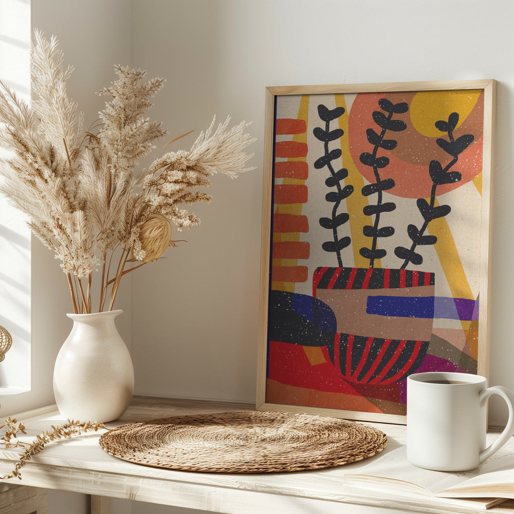 Plant in the Shadow - Stretched Canvas, Poster or Fine Art Print I Heart Wall Art