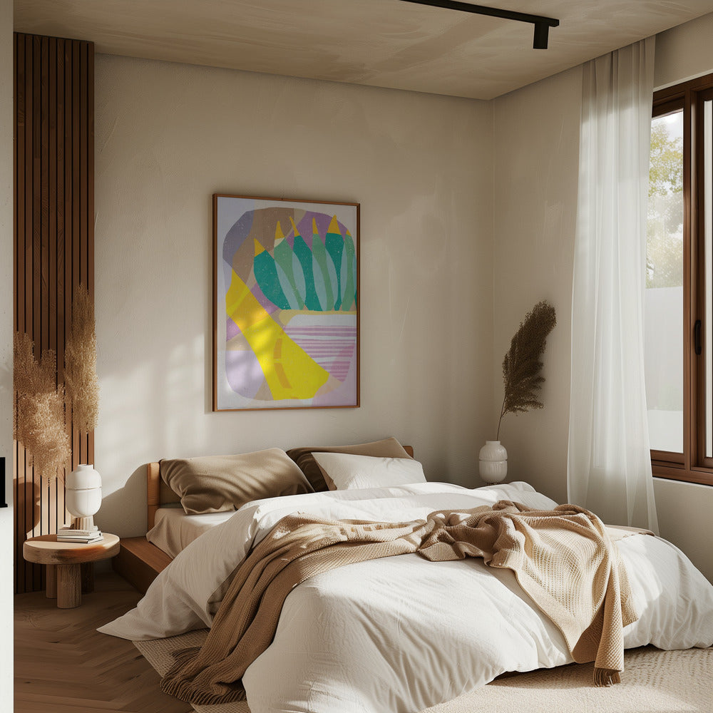 Plant in the Sun - Stretched Canvas, Poster or Fine Art Print I Heart Wall Art