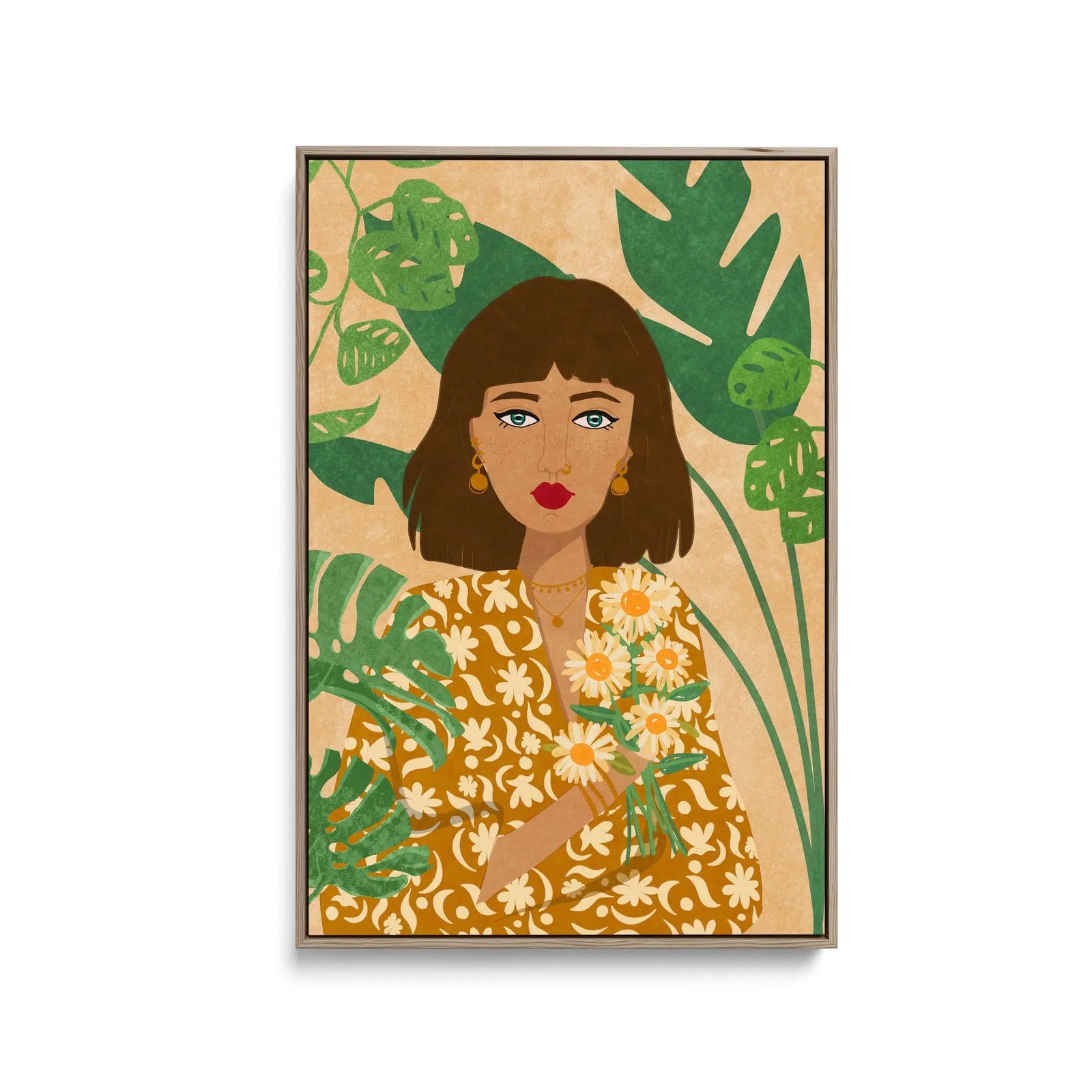Plantlady by Raissa Oltmanns - Stretched Canvas Print or Framed Fine Art Print - Artwork I Heart Wall Art Australia 