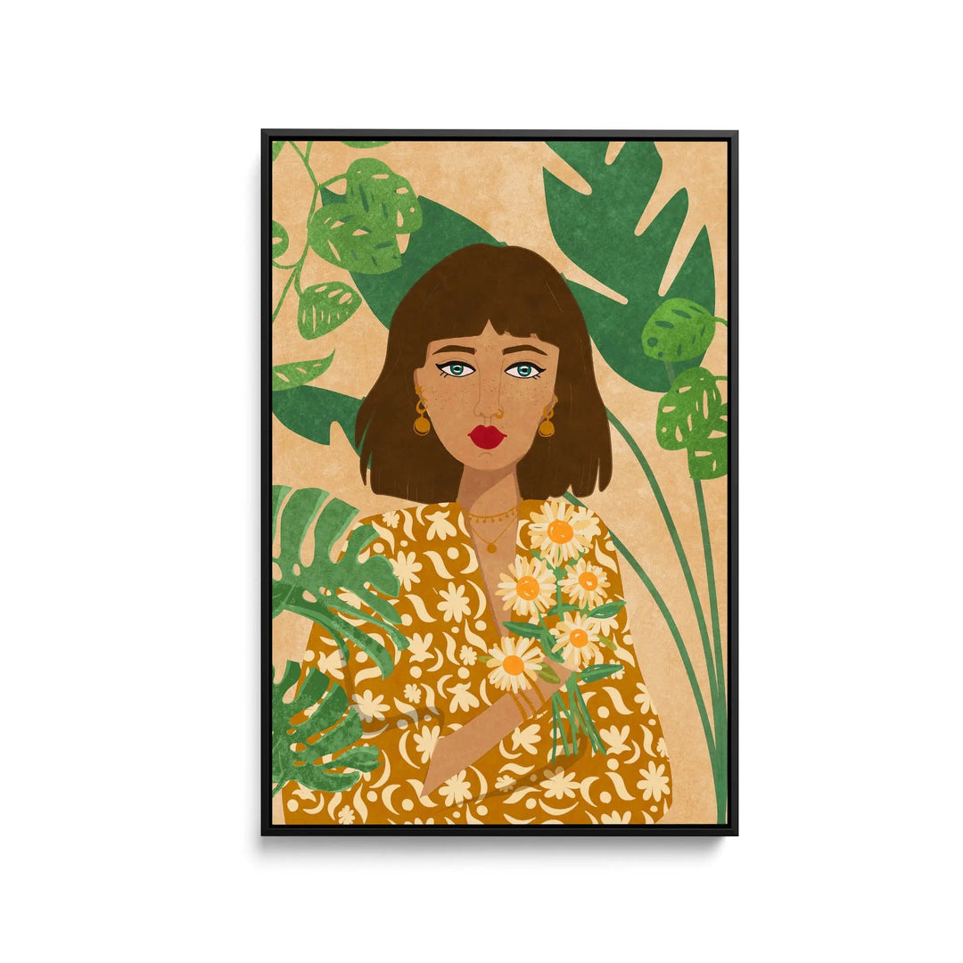 Plantlady by Raissa Oltmanns - Stretched Canvas Print or Framed Fine Art Print - Artwork I Heart Wall Art Australia 