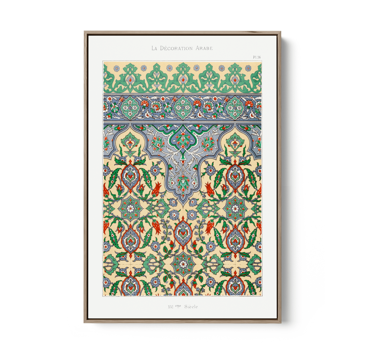 Plate no. 36 by Emile Prisses D’Avennes - Stretched Canvas or Wall Art Print - I Heart Wall Art - Poster Print, Canvas Print or Framed Art Print
