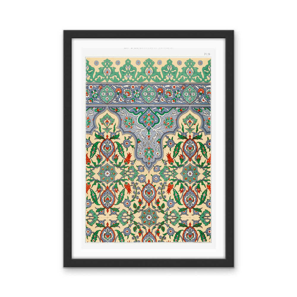 Plate no. 36 by Emile Prisses D’Avennes - Stretched Canvas or Wall Art Print - I Heart Wall Art - Poster Print, Canvas Print or Framed Art Print