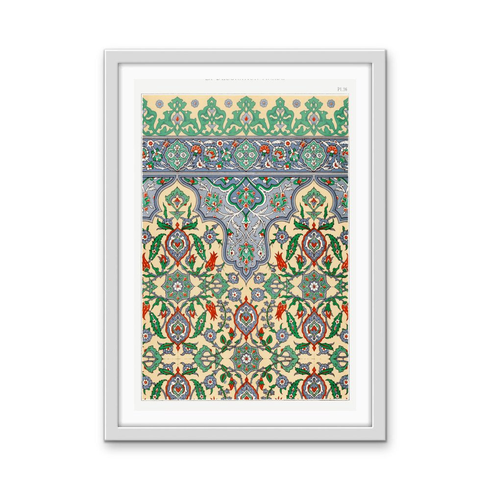 Plate no. 36 by Emile Prisses D’Avennes - Stretched Canvas or Wall Art Print - I Heart Wall Art - Poster Print, Canvas Print or Framed Art Print