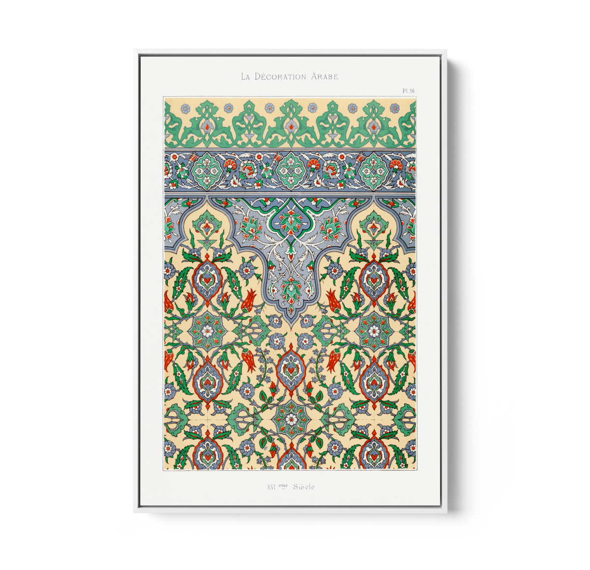 Plate no. 36 by Emile Prisses D’Avennes - Stretched Canvas or Wall Art Print - I Heart Wall Art - Poster Print, Canvas Print or Framed Art Print