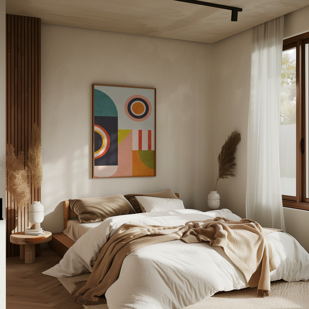 Playing Around Shapes 2 - Stretched Canvas, Poster or Fine Art Print I Heart Wall Art