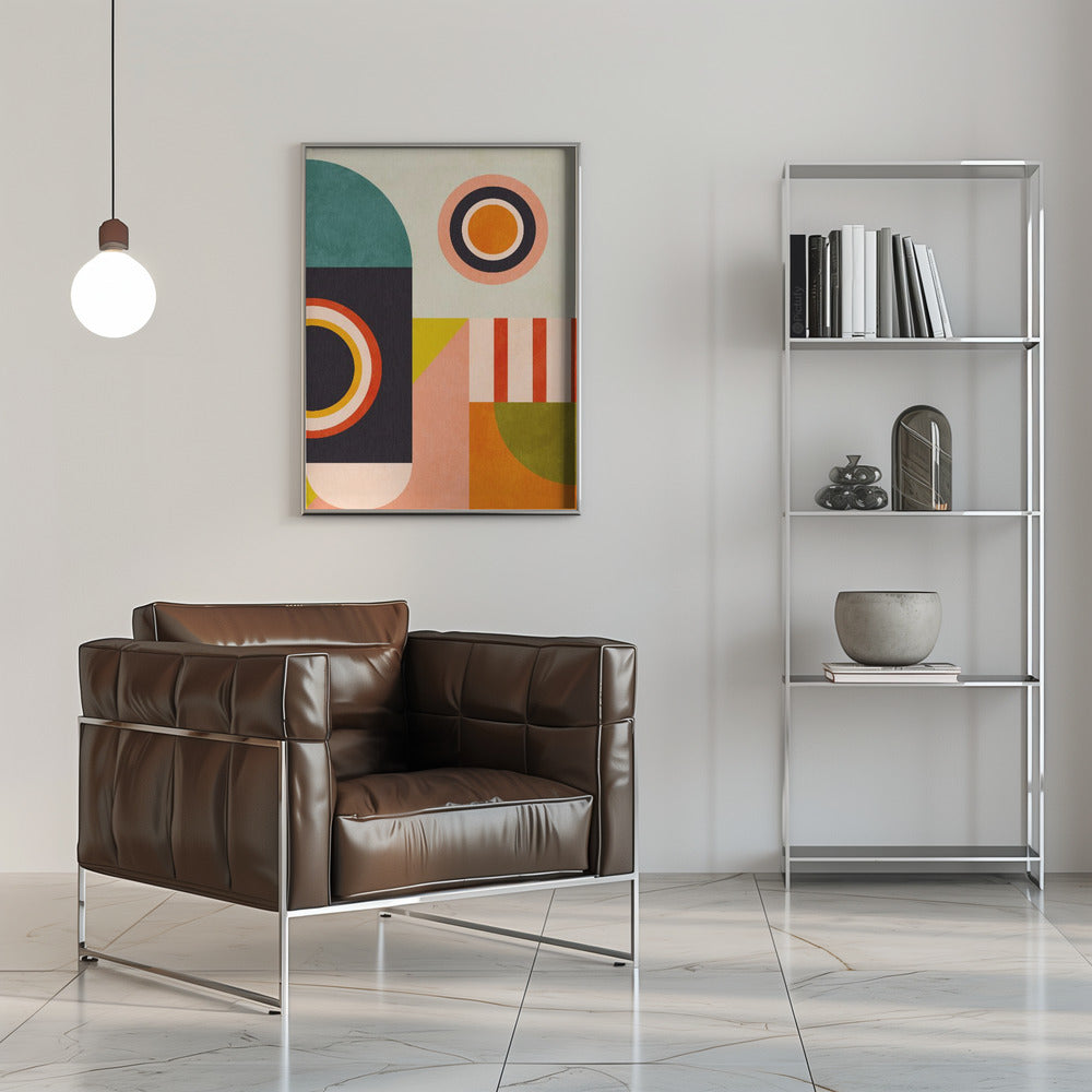 Playing Around Shapes 2 - Stretched Canvas, Poster or Fine Art Print I Heart Wall Art