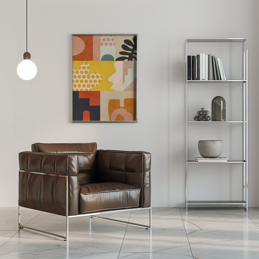 Playing Around Shapes 6 - Stretched Canvas, Poster or Fine Art Print I Heart Wall Art