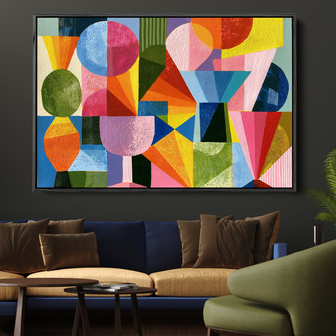 xxxx by IHeartStudio - Colourful Geometric Canvas Print