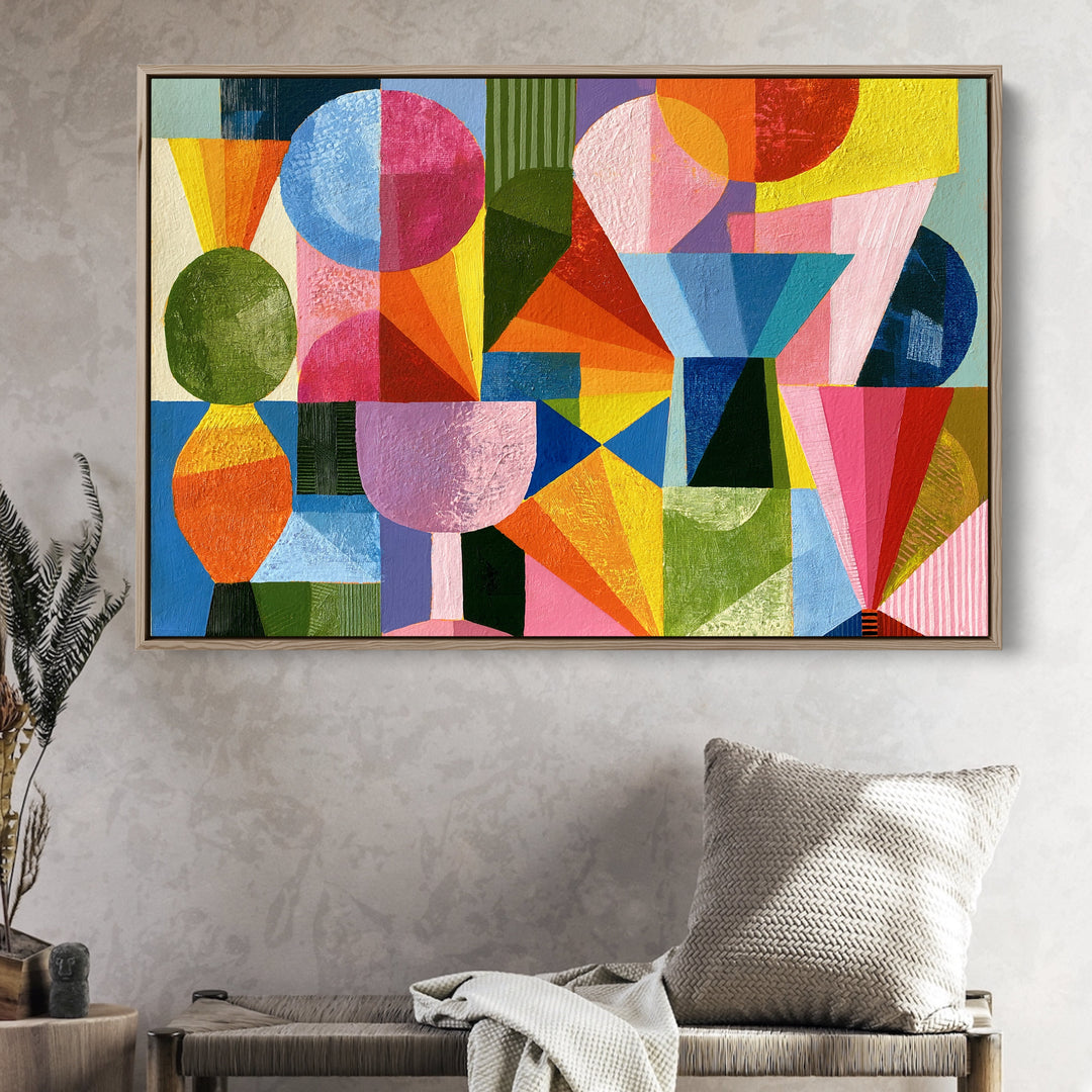 xxxx by IHeartStudio - Colourful Geometric Canvas Print