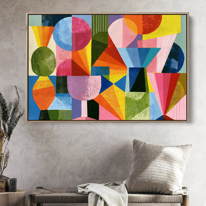 xxxx by IHeartStudio - Colourful Geometric Canvas Print
