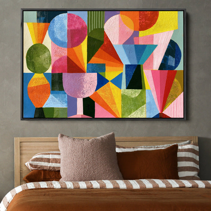 xxxx by IHeartStudio - Colourful Geometric Canvas Print