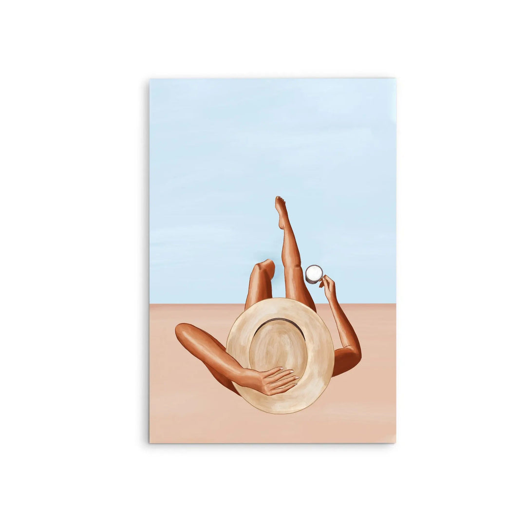 Poolside Girl by Ivy Green Illustrations- Stretched Canvas Print or Framed Fine Art Print - Artwork I Heart Wall Art Australia 