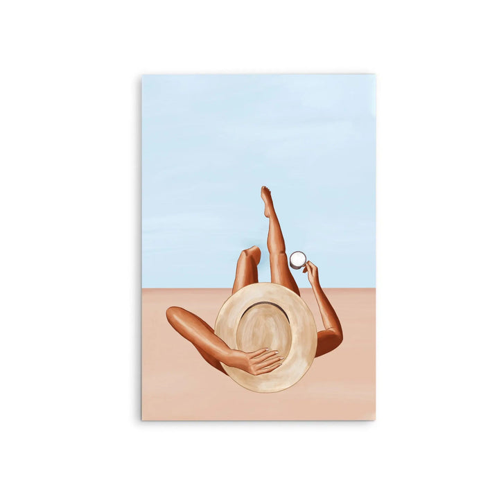 Poolside Girl by Ivy Green Illustrations- Stretched Canvas Print or Framed Fine Art Print - Artwork I Heart Wall Art Australia 