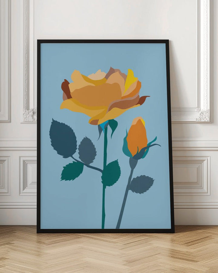 Popart Rose Iii - Stretched Canvas, Poster or Fine Art Print - I Heart Wall Art - Poster Print, Canvas Print or Framed Art Print