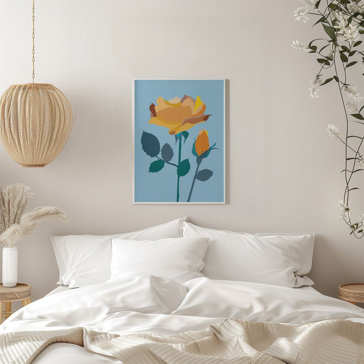 Popart Rose Iii - Stretched Canvas, Poster or Fine Art Print - I Heart Wall Art - Poster Print, Canvas Print or Framed Art Print