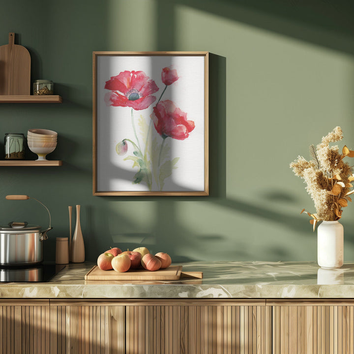 Poppy August - Stretched Canvas, Poster or Fine Art Print I Heart Wall Art