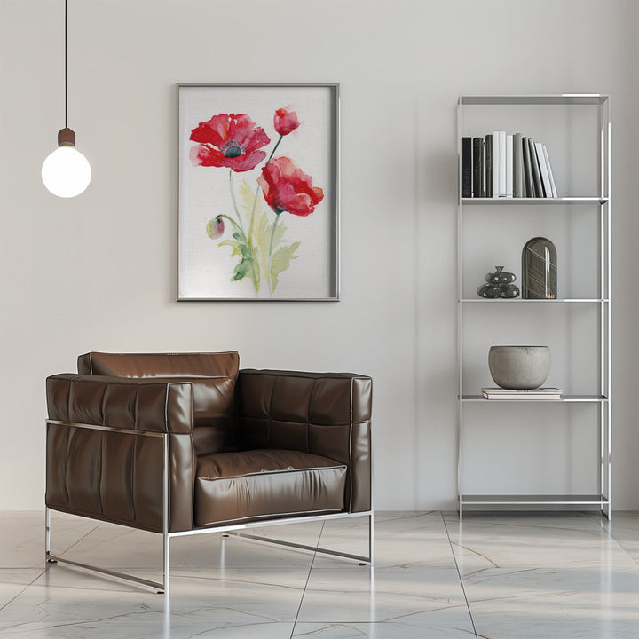 Poppy August - Stretched Canvas, Poster or Fine Art Print I Heart Wall Art