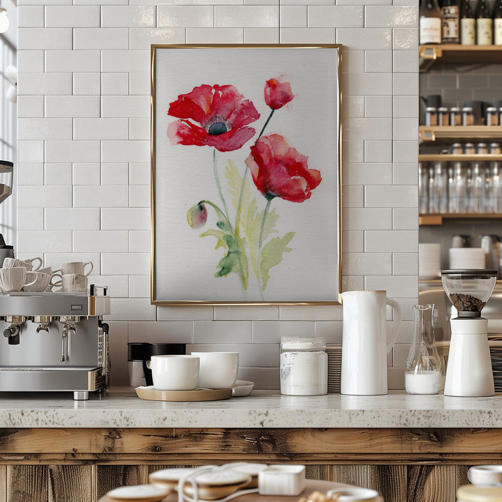 Poppy August - Stretched Canvas, Poster or Fine Art Print I Heart Wall Art