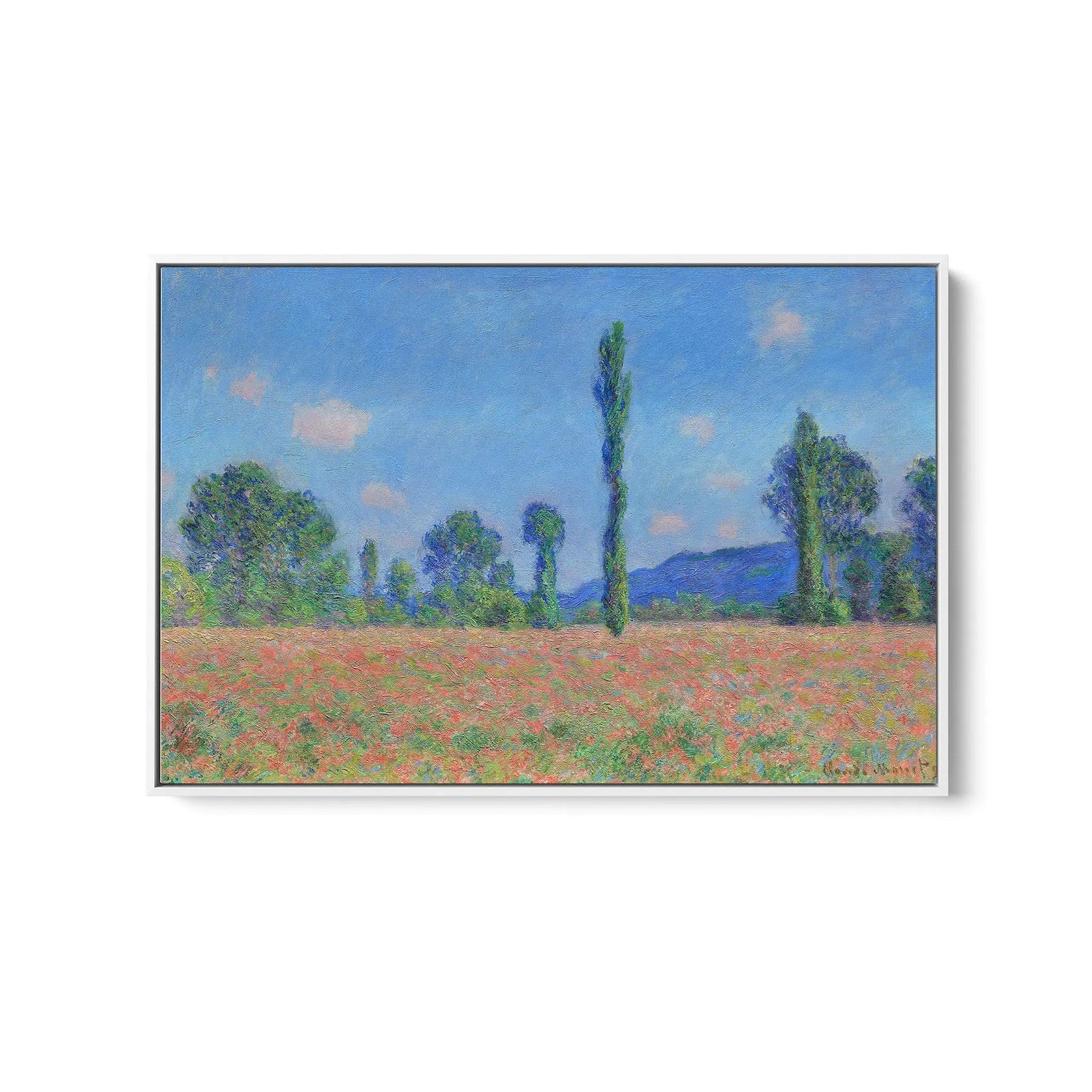 Poppy Field, Giverny (18901891) by Claude Monet - Stretched Canvas Print or Framed Fine Art Print - Artwork I Heart Wall Art Australia 