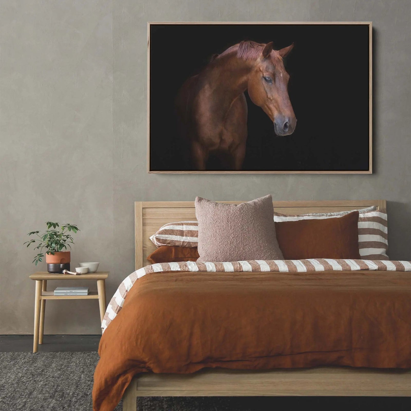 Portrait of a Stallion - Stretched Canvas, Poster or Fine Art Print (Copy) I Heart Wall Art