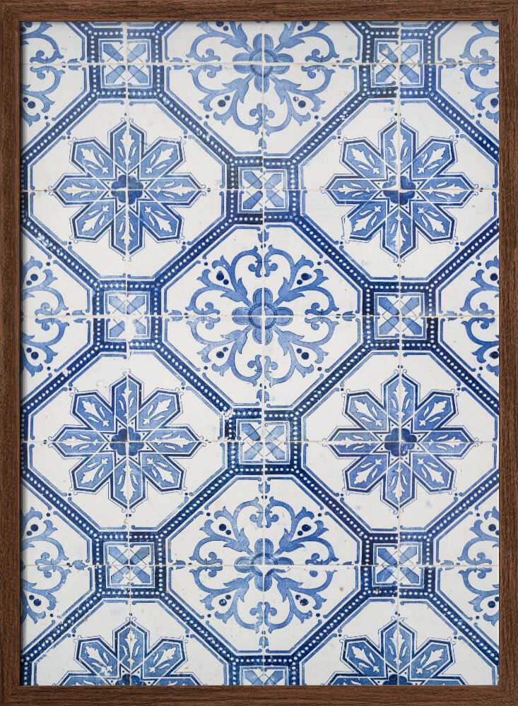 Portugese Azulejos Tiles - Stretched Canvas, Poster or Fine Art Print - I Heart Wall Art - Poster Print, Canvas Print or Framed Art Print