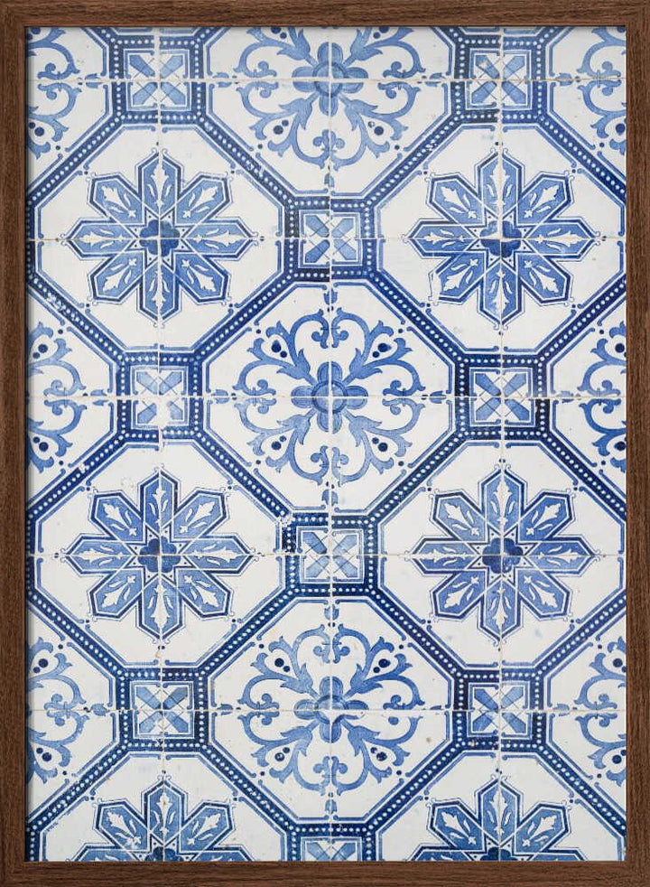 Portugese Azulejos Tiles - Stretched Canvas, Poster or Fine Art Print - I Heart Wall Art - Poster Print, Canvas Print or Framed Art Print