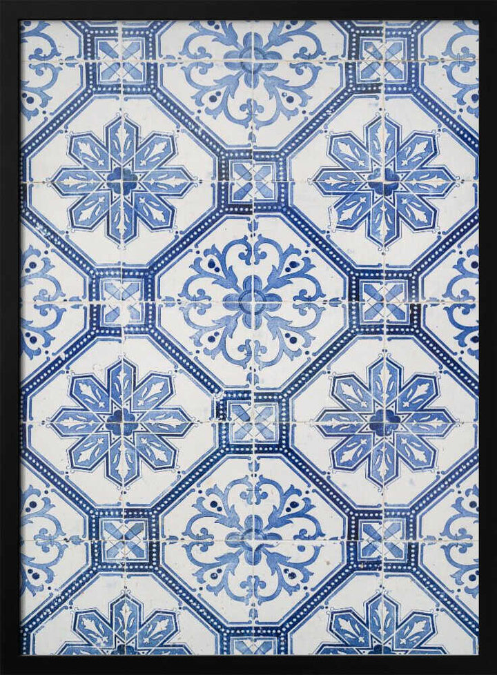 Portugese Azulejos Tiles - Stretched Canvas, Poster or Fine Art Print - I Heart Wall Art - Poster Print, Canvas Print or Framed Art Print