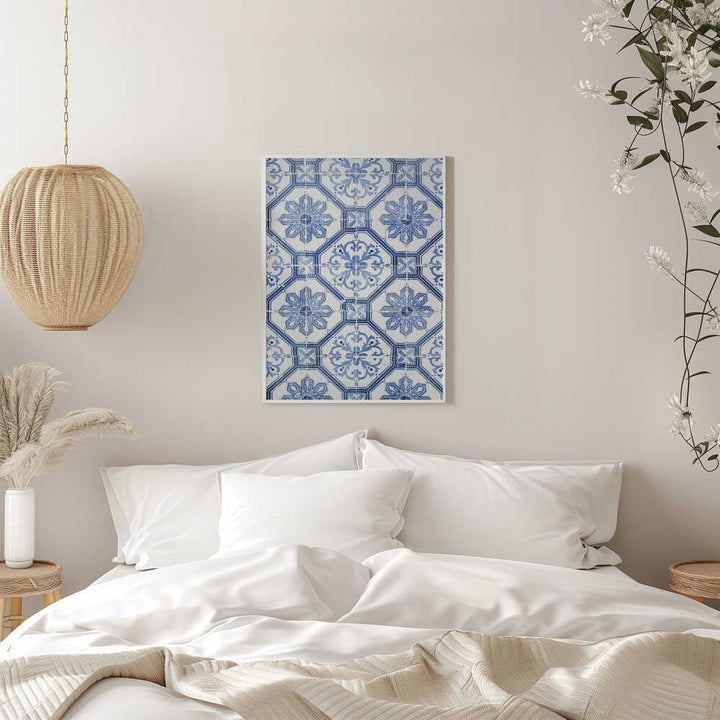 Portugese Azulejos Tiles - Stretched Canvas, Poster or Fine Art Print - I Heart Wall Art - Poster Print, Canvas Print or Framed Art Print
