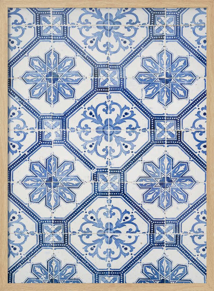 Portugese Azulejos Tiles - Stretched Canvas, Poster or Fine Art Print - I Heart Wall Art - Poster Print, Canvas Print or Framed Art Print