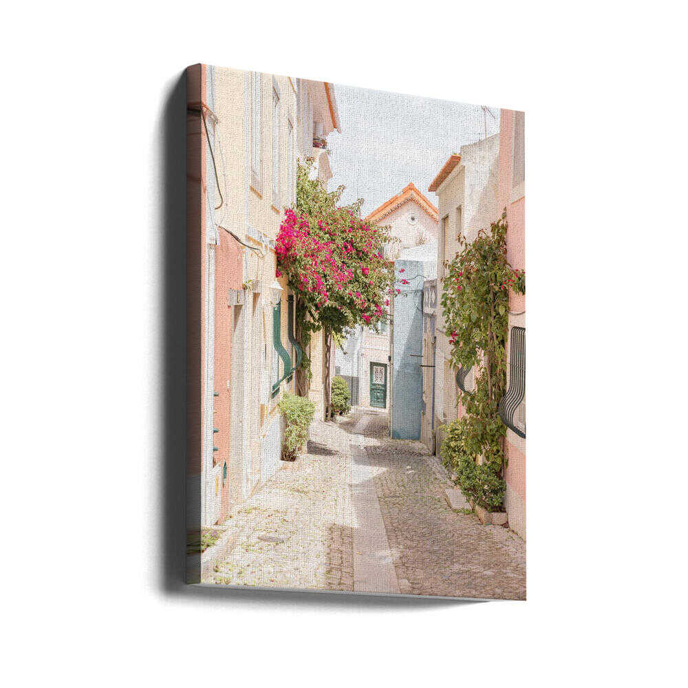 Portugese Street - Stretched Canvas, Poster or Fine Art Print - I Heart Wall Art - Poster Print, Canvas Print or Framed Art Print