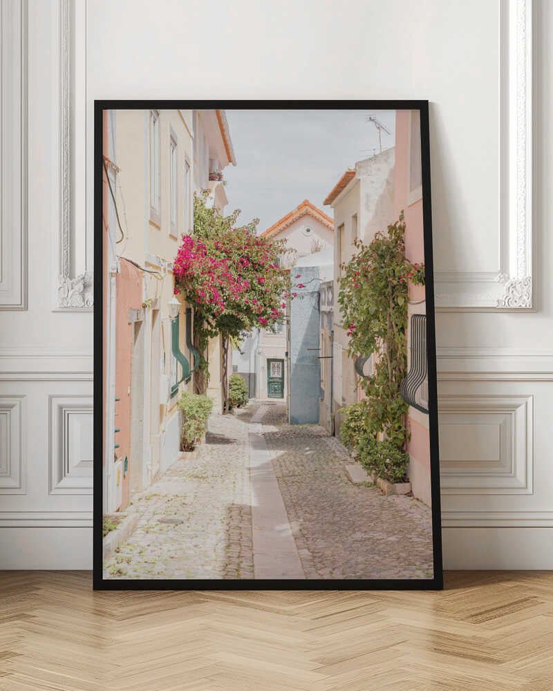 Portugese Street - Stretched Canvas, Poster or Fine Art Print - I Heart Wall Art - Poster Print, Canvas Print or Framed Art Print