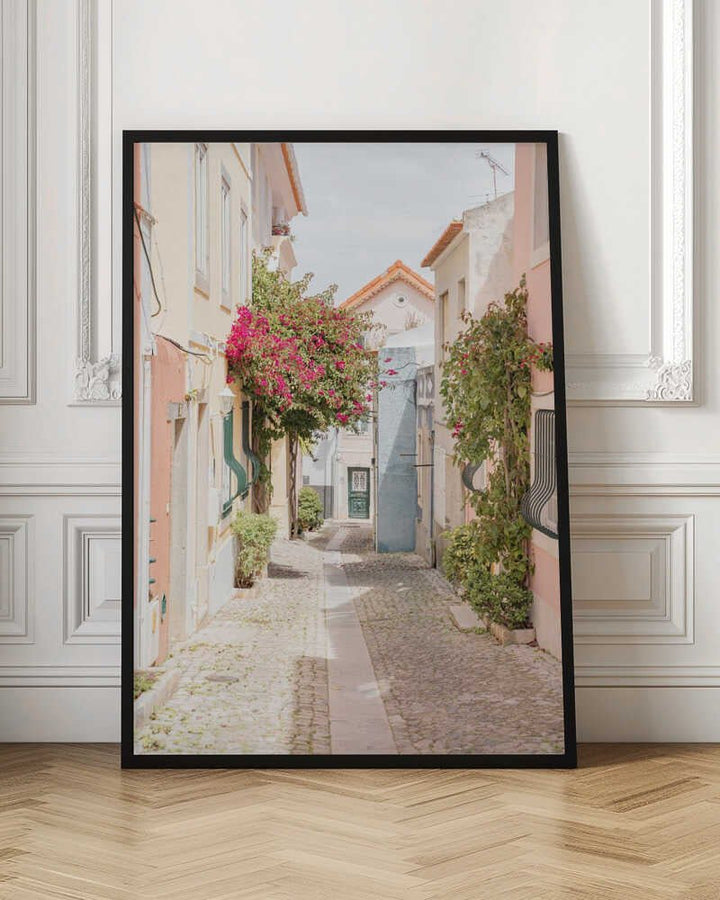 Portugese Street - Stretched Canvas, Poster or Fine Art Print - I Heart Wall Art - Poster Print, Canvas Print or Framed Art Print