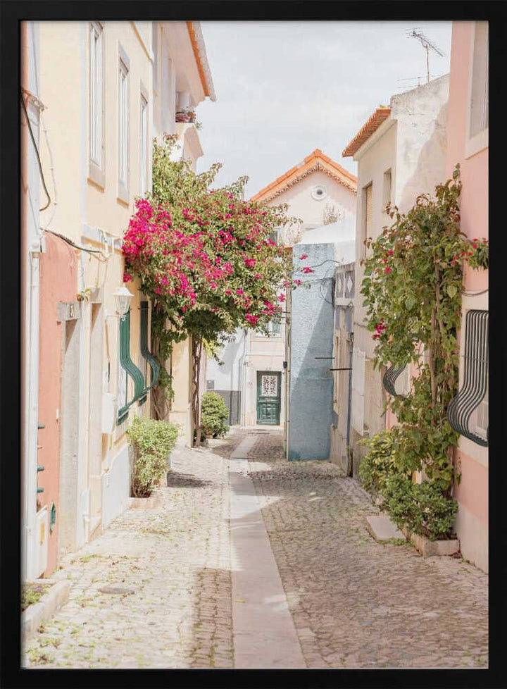 Portugese Street - Stretched Canvas, Poster or Fine Art Print - I Heart Wall Art - Poster Print, Canvas Print or Framed Art Print