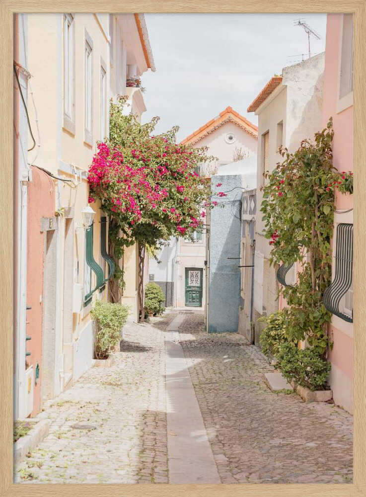 Portugese Street - Stretched Canvas, Poster or Fine Art Print - I Heart Wall Art - Poster Print, Canvas Print or Framed Art Print