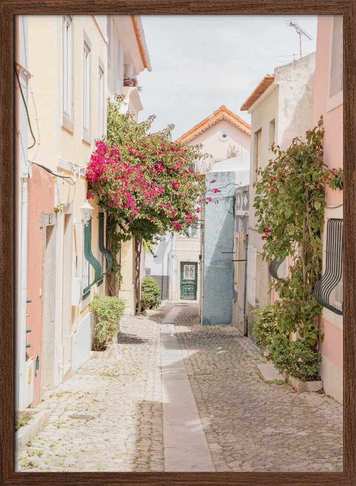 Portugese Street - Stretched Canvas, Poster or Fine Art Print - I Heart Wall Art - Poster Print, Canvas Print or Framed Art Print