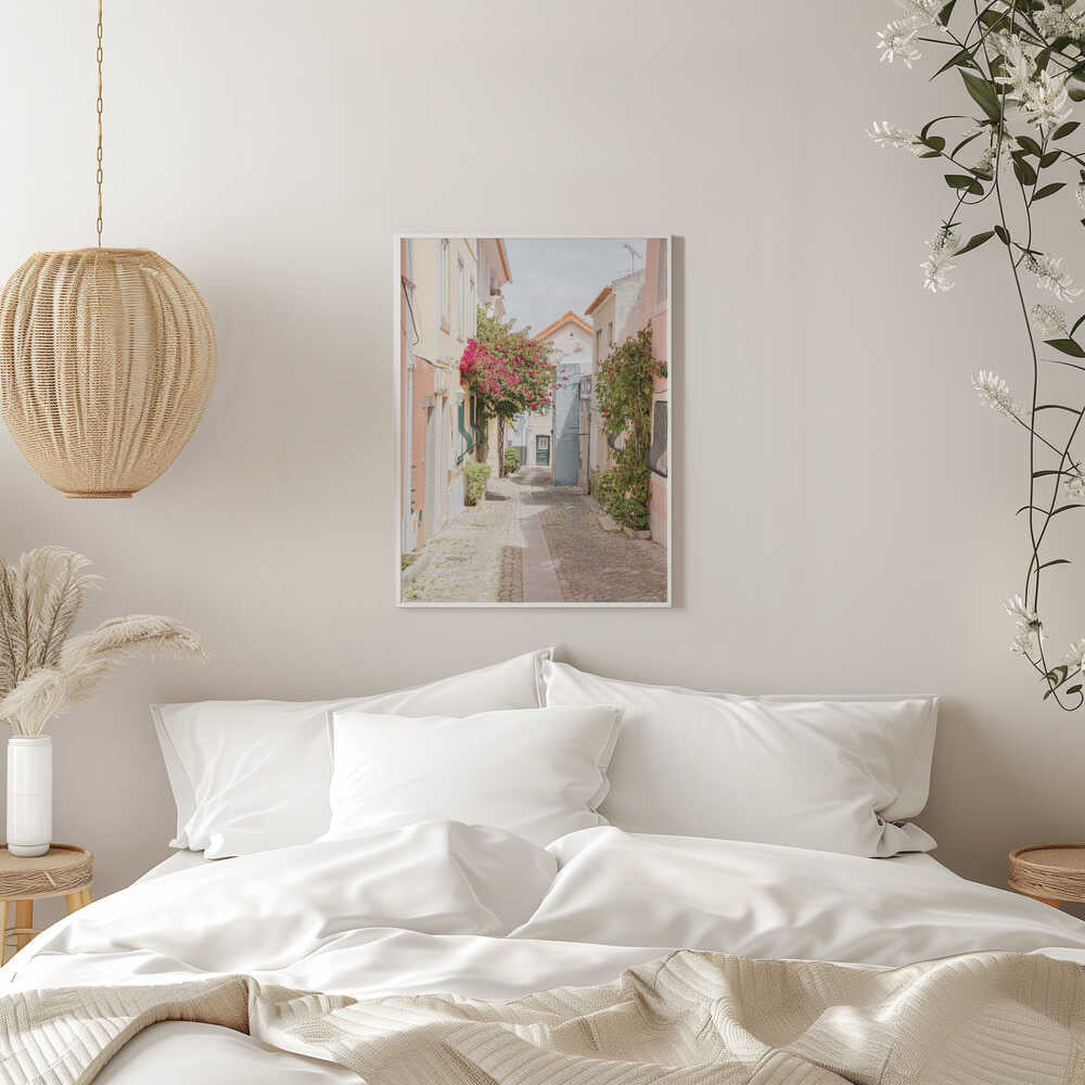 Portugese Street - Stretched Canvas, Poster or Fine Art Print - I Heart Wall Art - Poster Print, Canvas Print or Framed Art Print