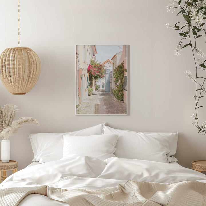 Portugese Street - Stretched Canvas, Poster or Fine Art Print - I Heart Wall Art - Poster Print, Canvas Print or Framed Art Print