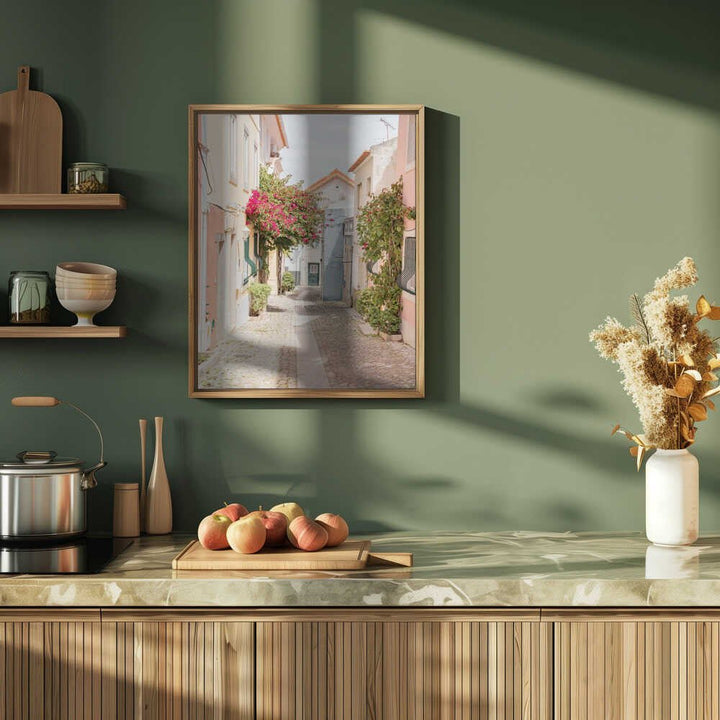 Portugese Street - Stretched Canvas, Poster or Fine Art Print - I Heart Wall Art - Poster Print, Canvas Print or Framed Art Print