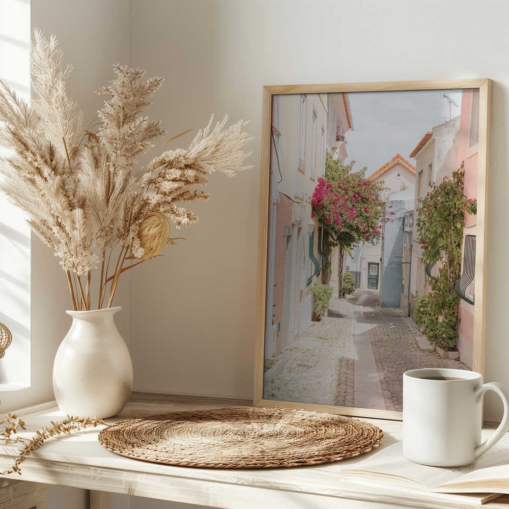 Portugese Street - Stretched Canvas, Poster or Fine Art Print - I Heart Wall Art - Poster Print, Canvas Print or Framed Art Print