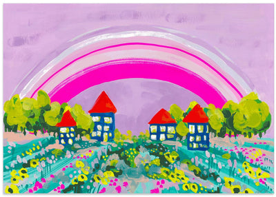 Opera Rose Rainbow - Stretched Canvas, Poster or Fine Art Print I Heart Wall Art