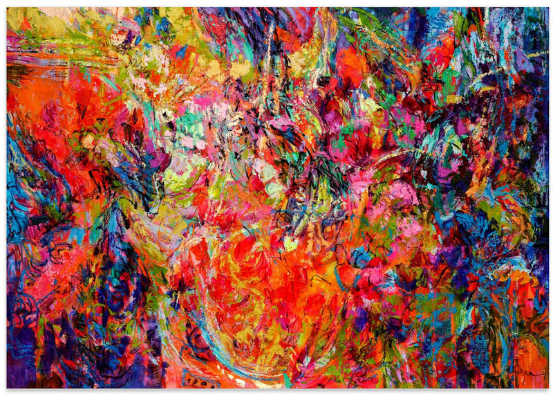 Ethereal Blossom Glow - Stretched Canvas, Poster or Fine Art Print I Heart Wall Art