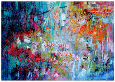 Chaotic Bloomscape - Stretched Canvas, Poster or Fine Art Print I Heart Wall Art