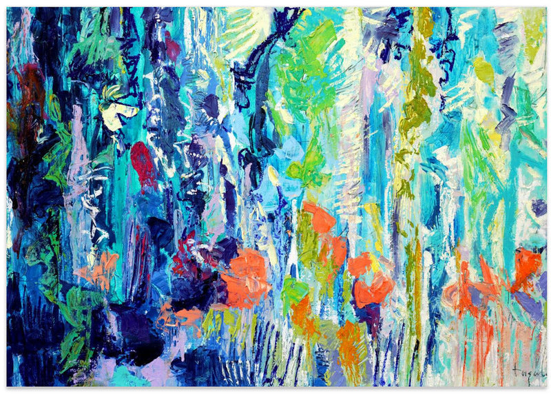 Brilliant Bloom Scape - Stretched Canvas, Poster or Fine Art Print I Heart Wall Art