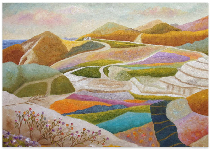 Flowers Sprouting In the Rocky Valley - Stretched Canvas, Poster or Fine Art Print I Heart Wall Art