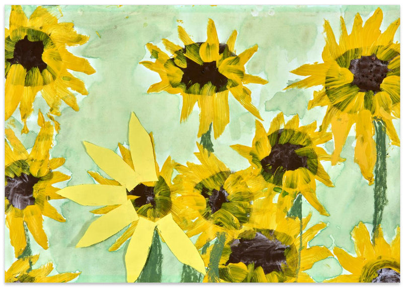 Sunflowers By James Hefer - Stretched Canvas, Poster or Fine Art Print I Heart Wall Art